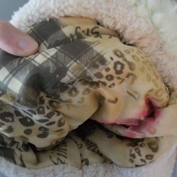 S/XS blue coat with fleece like lining - very warm - Picture 6 of 6